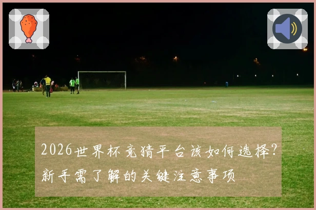 2026世界杯竞猜平台该如何选择？新手需了解的关键注意事项